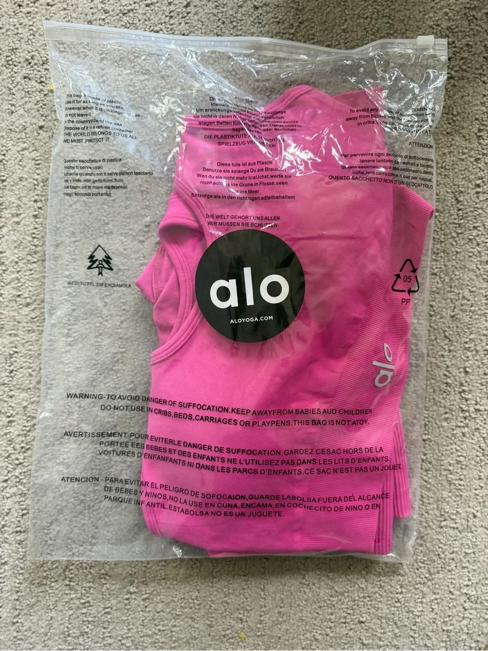 ALO Yoga Hot Pink Racerback Sports Bra